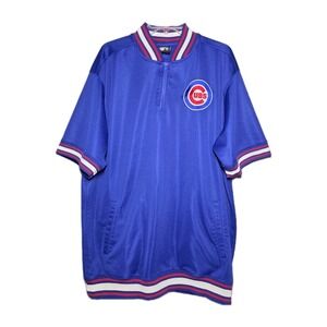 Stitches Mens Size XLarge Athletic Gear Chicago Cubs Batting Jersey Quarter Zip